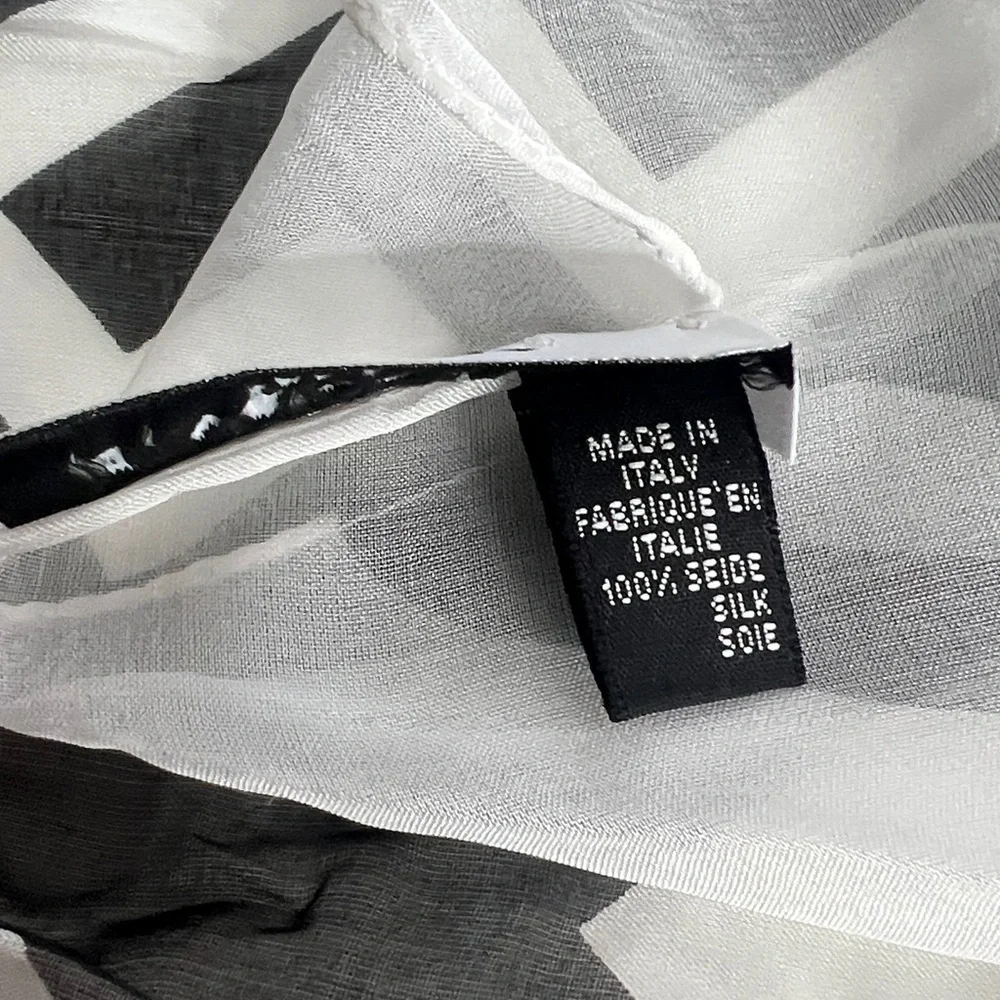 Givenchy 60” x 27” Silk Sheer Logo Shawl Scarf - New in Packaging